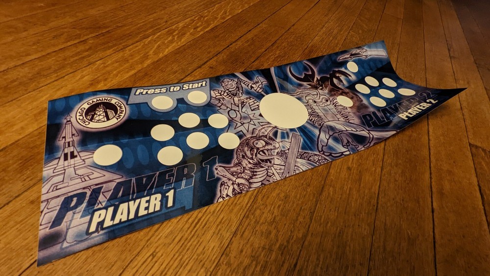 Chicago Gaming Arcade Legends control panel overlay