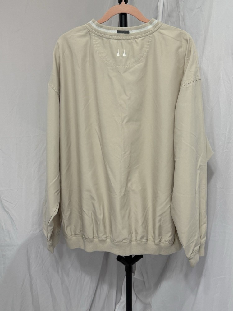 Greg Norman Beige Windbreaker Sweater Men Extra Large Golf Jacket Pullover XL