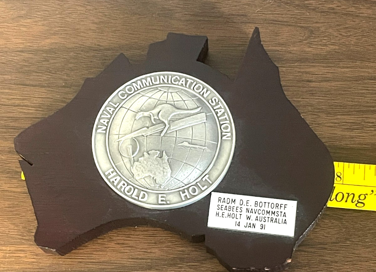 Naval Communication Station Australia Metal` Plaque Emblem