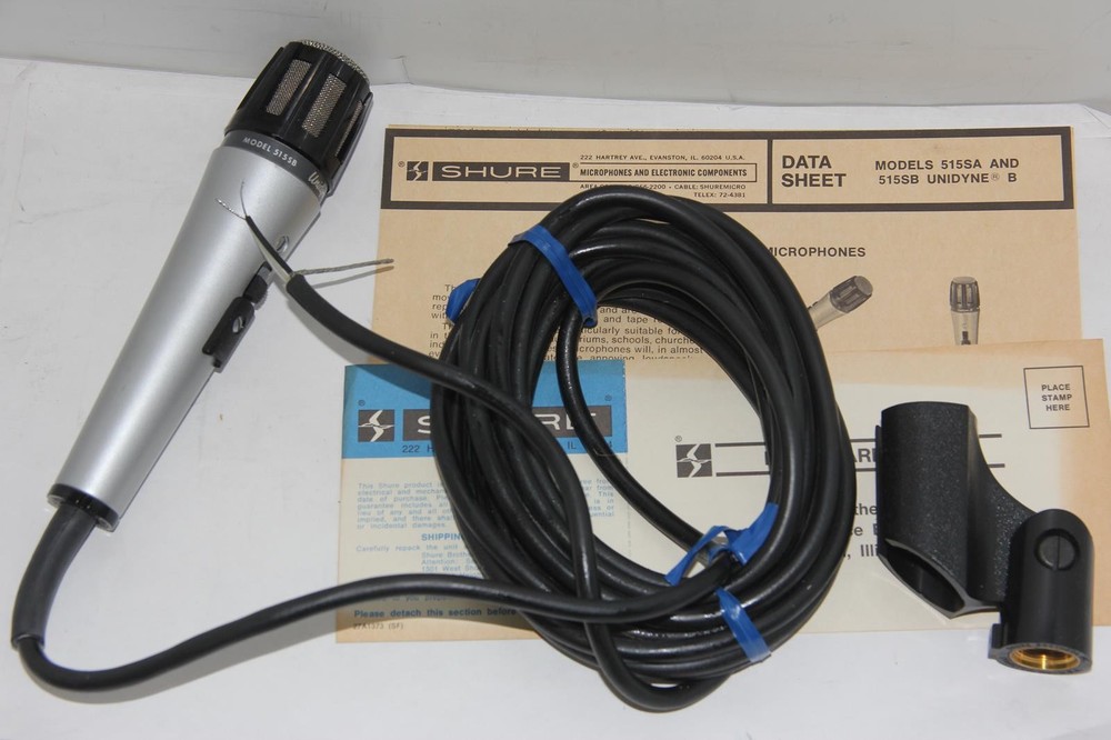 SHURE 515SB Unidirectional Dynamic Microphone "New"