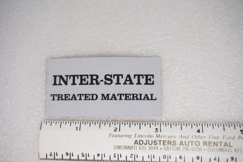 Inter-State Treated Material Decal Sticker Mining Equipment Coal Industrial