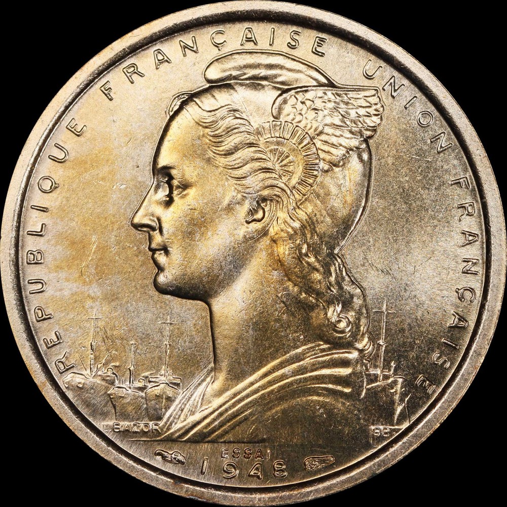 PCGS SP65 1948 Cameroun Essai 2 Franc (Pattern)