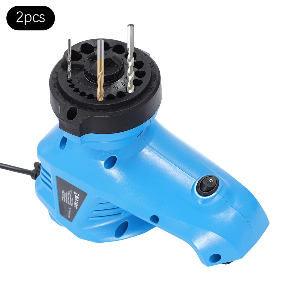 2-Pack Drill Bit Sharpener 1350RPM 130° For Twist Bits Drill Bit Sharpening Tool