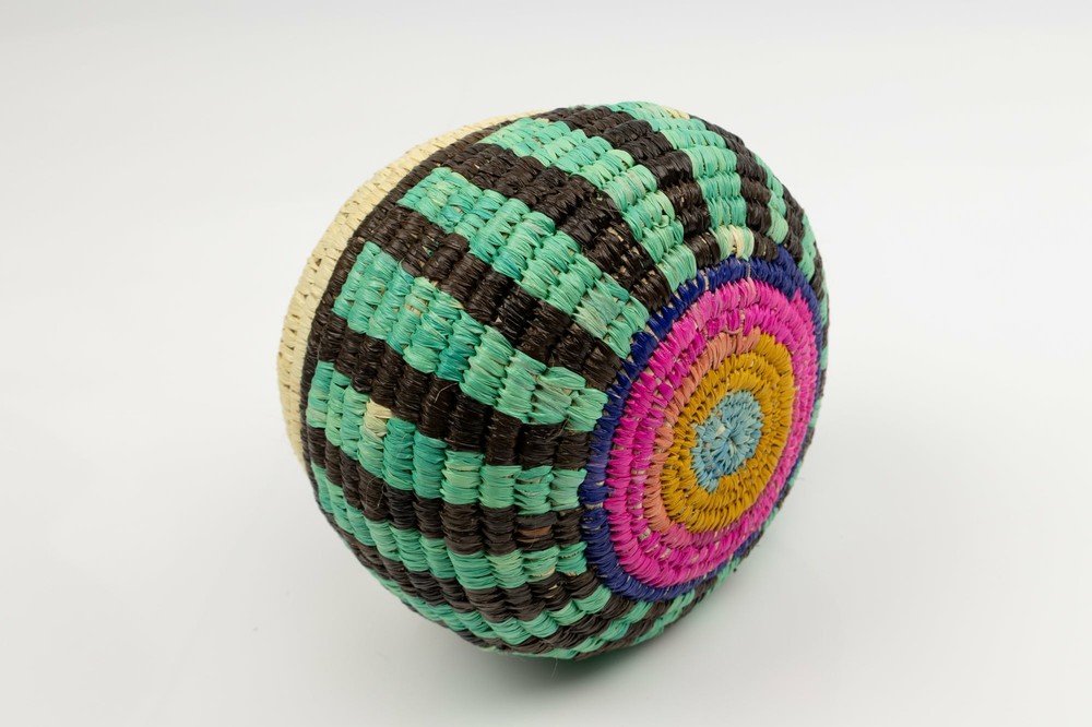 Vintage Woven Panama Basket