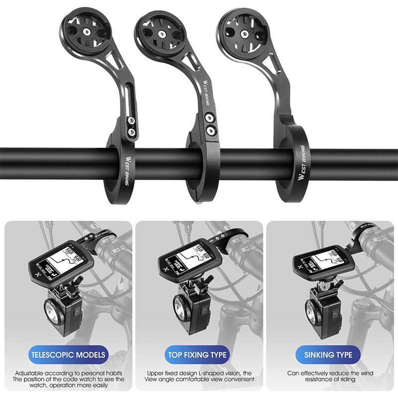 Bicycle GPS Computer Camera Mount Holder for Handlebar Garmin/Bryton/Wahoo