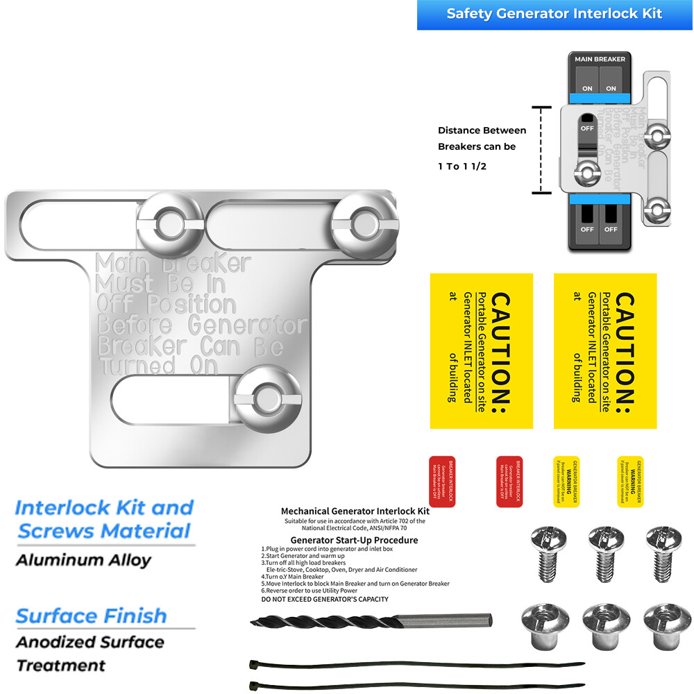 For Eaton 100 Amp Panel Cutler Hammer Panel Generator Interlock Kit