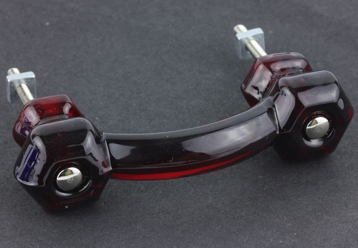 (5 Pack) 3 inch Antique Glass Pull Ruby Red