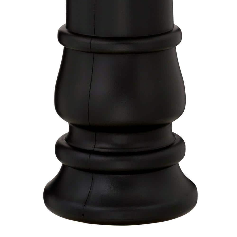 Mailbox Post Combo Stratford Black Medium Plastic All-In-One Mounting Hardware