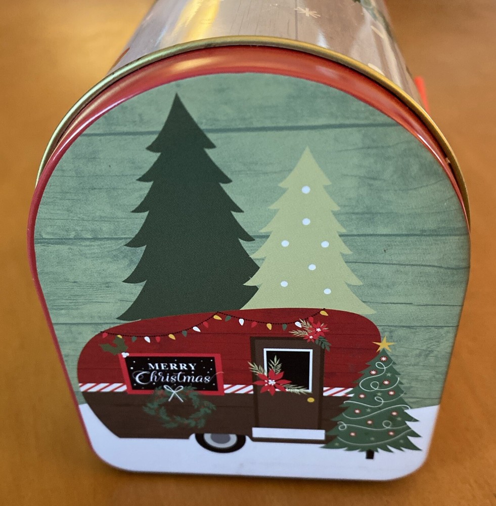 Greenbrier Christmas Gift Box Mailbox Tin