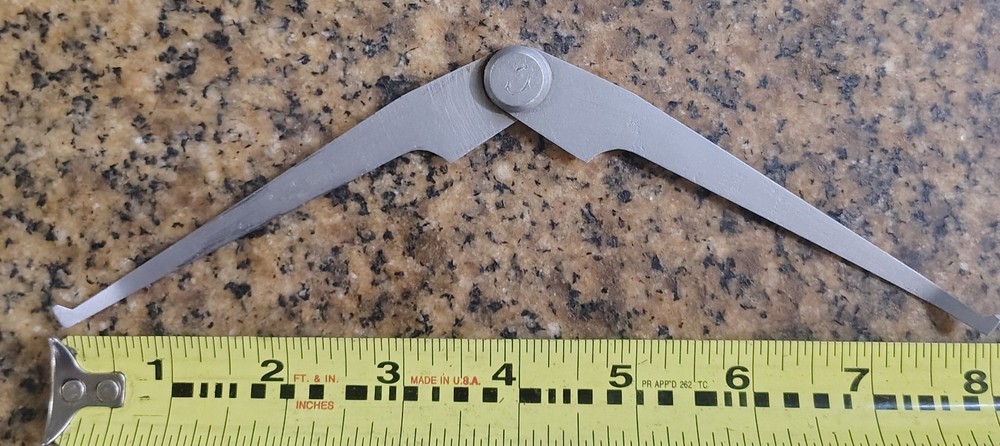 🗽 VINTAGE BENT TIP ID/OD CALIPER 8"