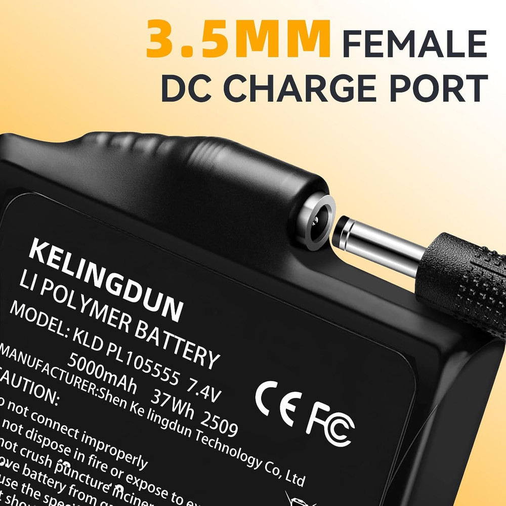 7.4V 3500mAh Li-Polymer Rechargeable Battery Pack Replacement Set Compatible wit