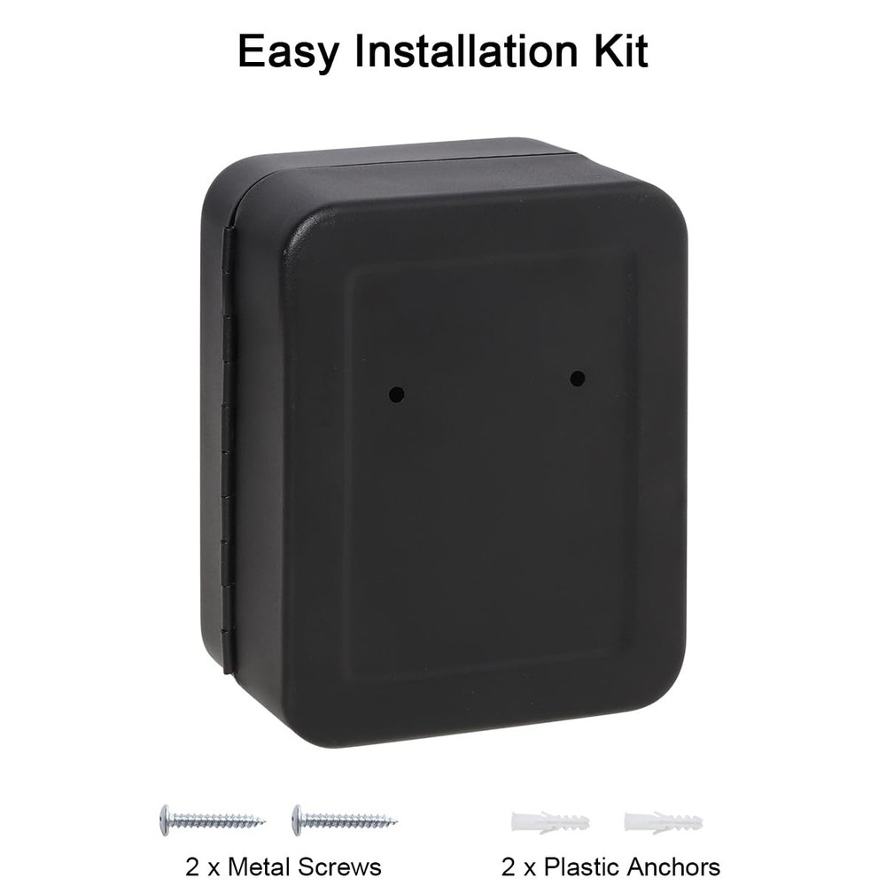 20 Key Storage Lock Box with Code, Wall Mount Metal Security Key Cabinet with...