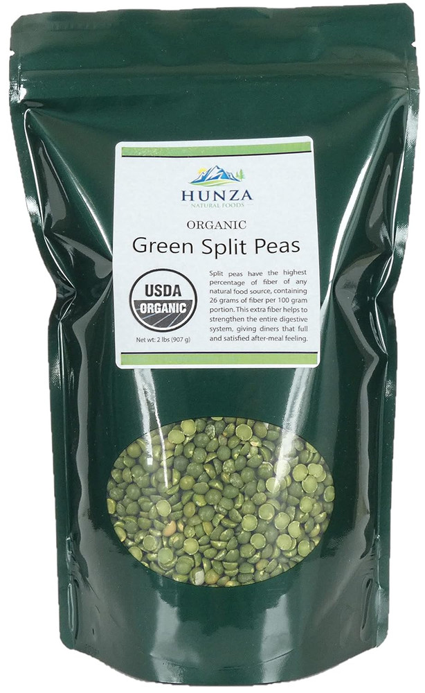 Hunza Organic Green Split Peas (2 Lbs)