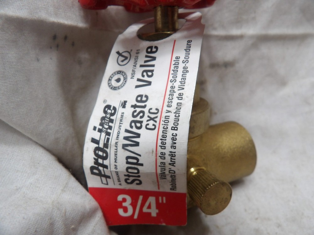 ProLine Stop/Waste Valve CXC 3/4"