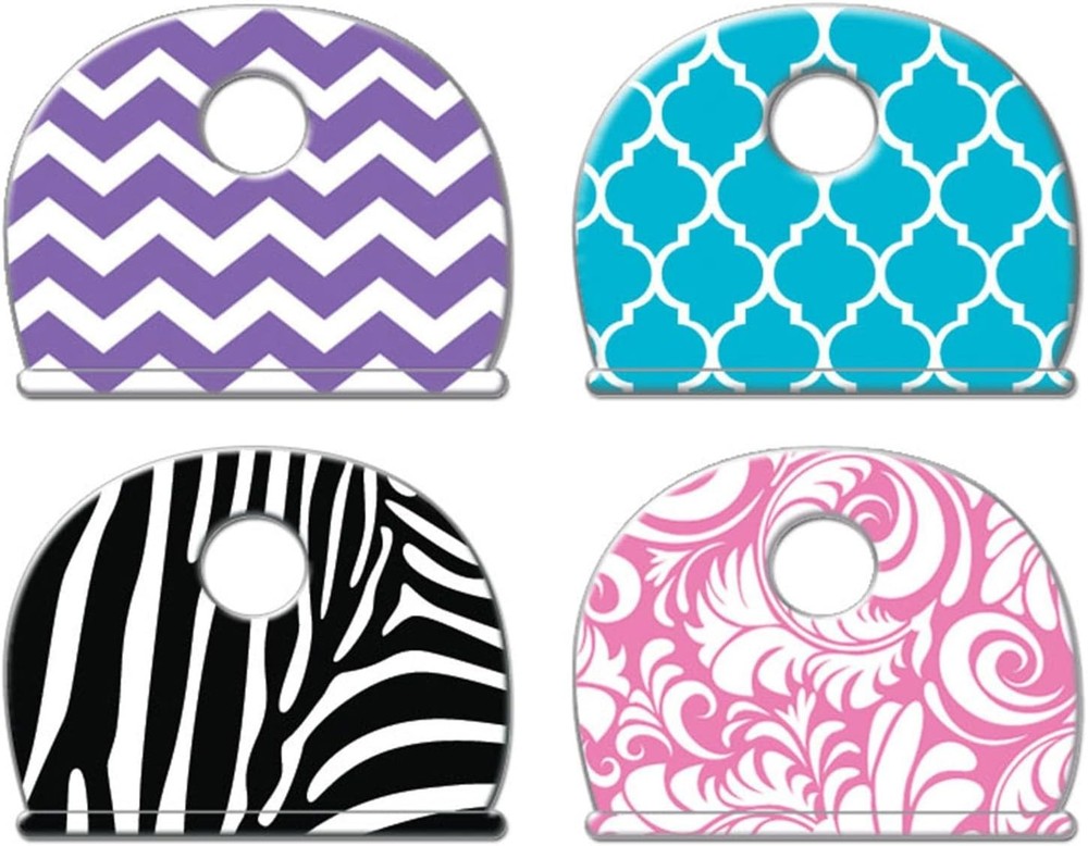 Vinyl, Designer Pattern Key Identifier Caps, 4 Pack 16304