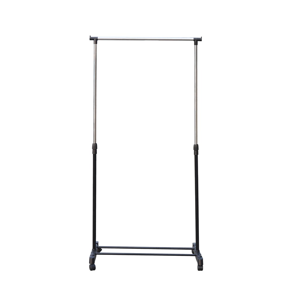 Laundry Drying Rack Clothes Storage Hanger Stand With Brake Roller Adjustable