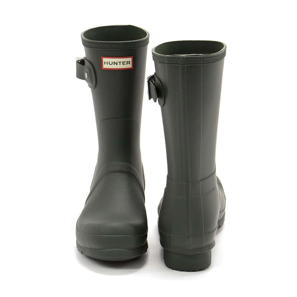 Mens Hunter Original Short Waterproof Rain Boots - Dark Olive