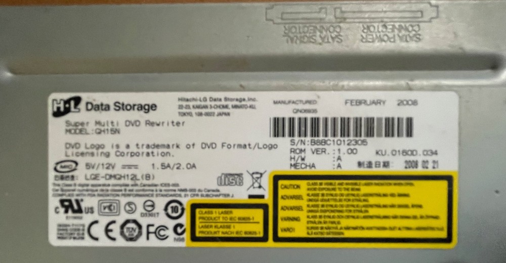 Hitachi Data Storage - Multi DVD Rewriter + CD-RW - GH15N