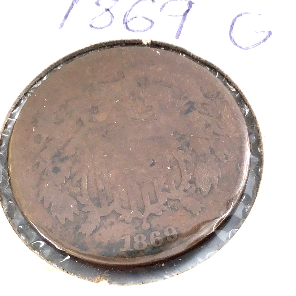 1869 two-cent piece