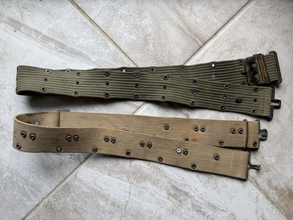 (2) WWII Vietnam Web Belts