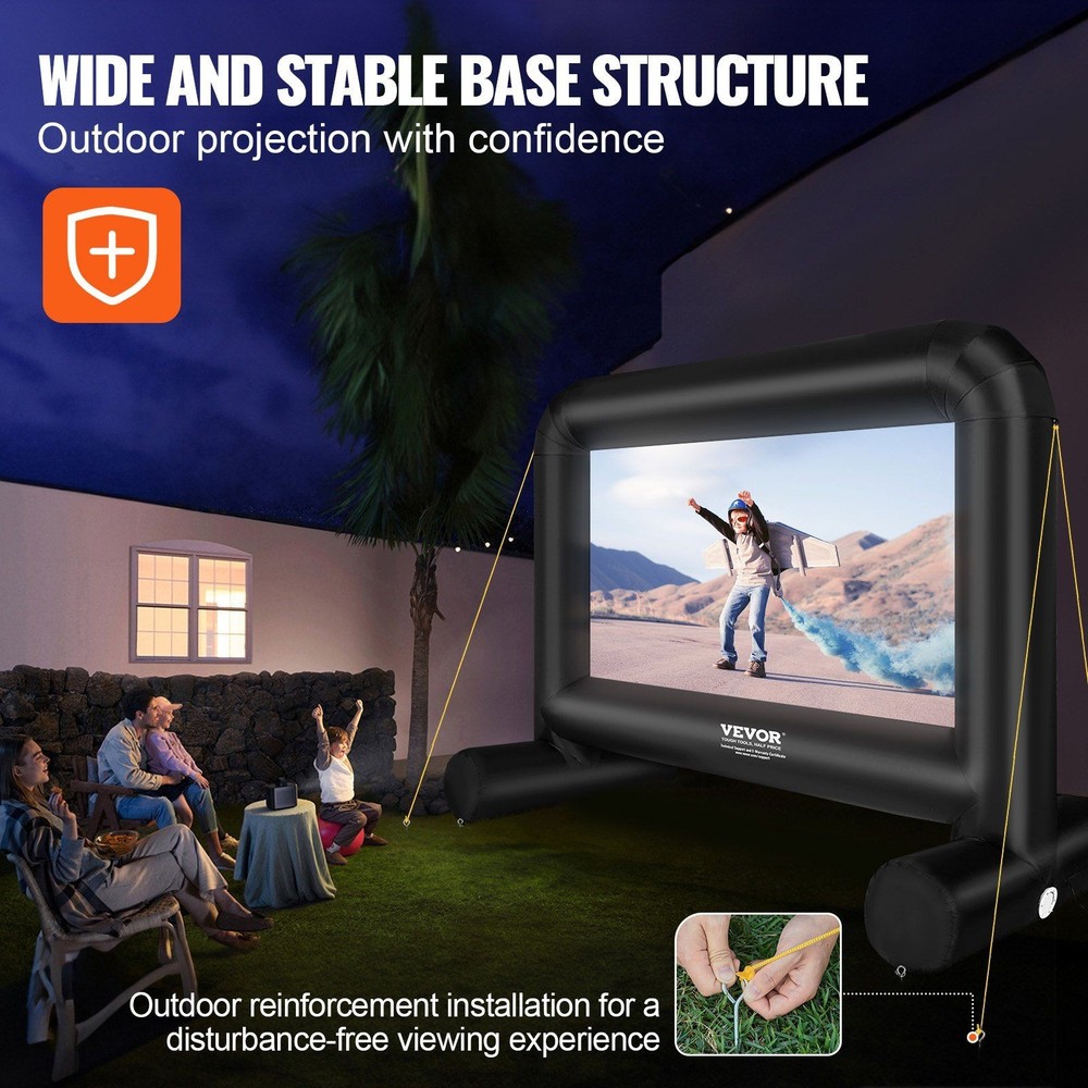14FT Expandable Projector Screen 160° Sightline Optimization Cloth