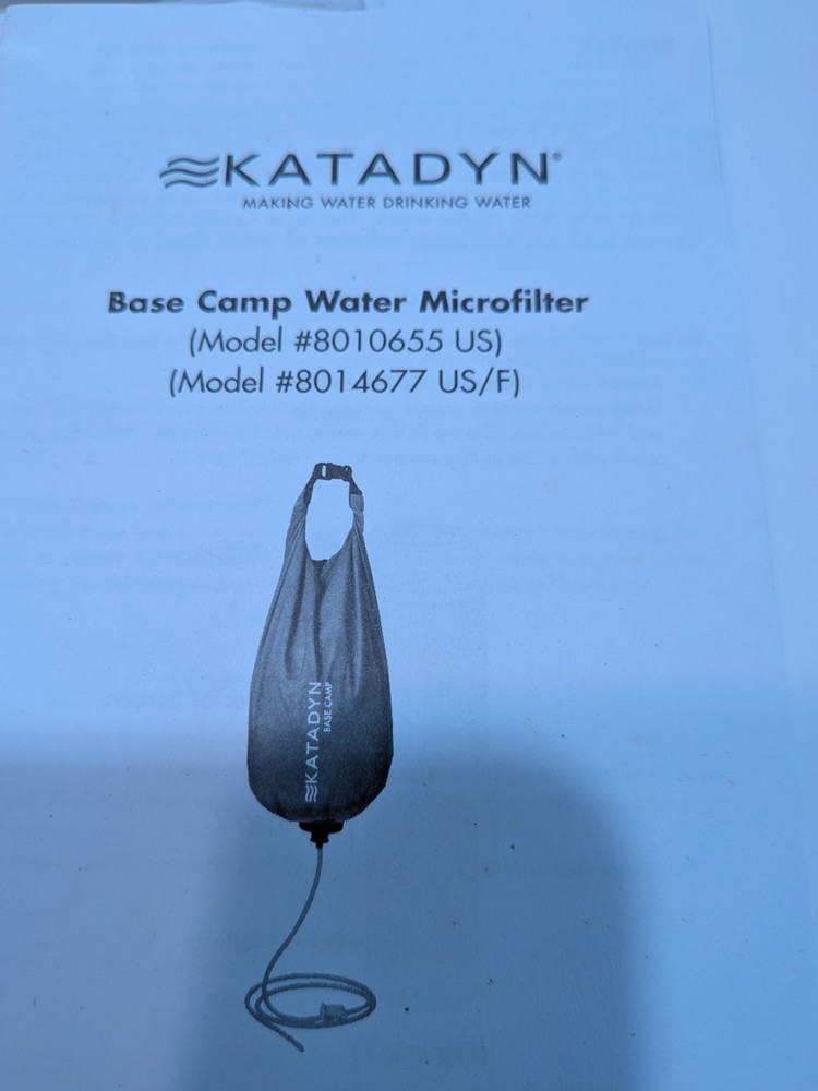 Katadyn Base Camp Microfilter Water Filtration System With Extra Filter