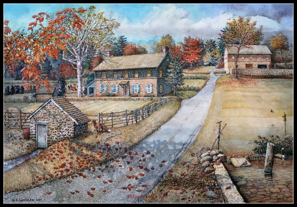 Little Brook Farm- Chart Needlework Crafts DIY-Counted Cross Stitch Pattern