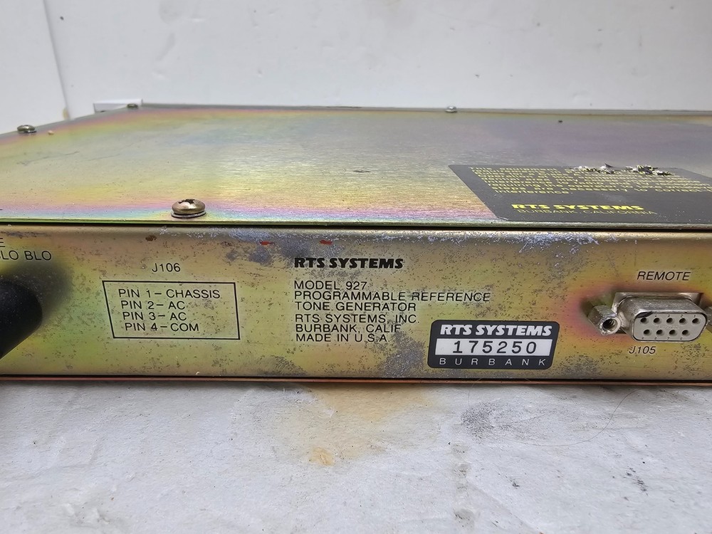 RTS SYSTEM Telex Tone generator MODEL 927