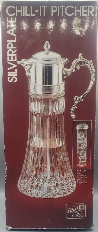 F.B. Rogers Co Silver Plated Pitcher with Icer Tube - 2 Quart Chill it Pitcher