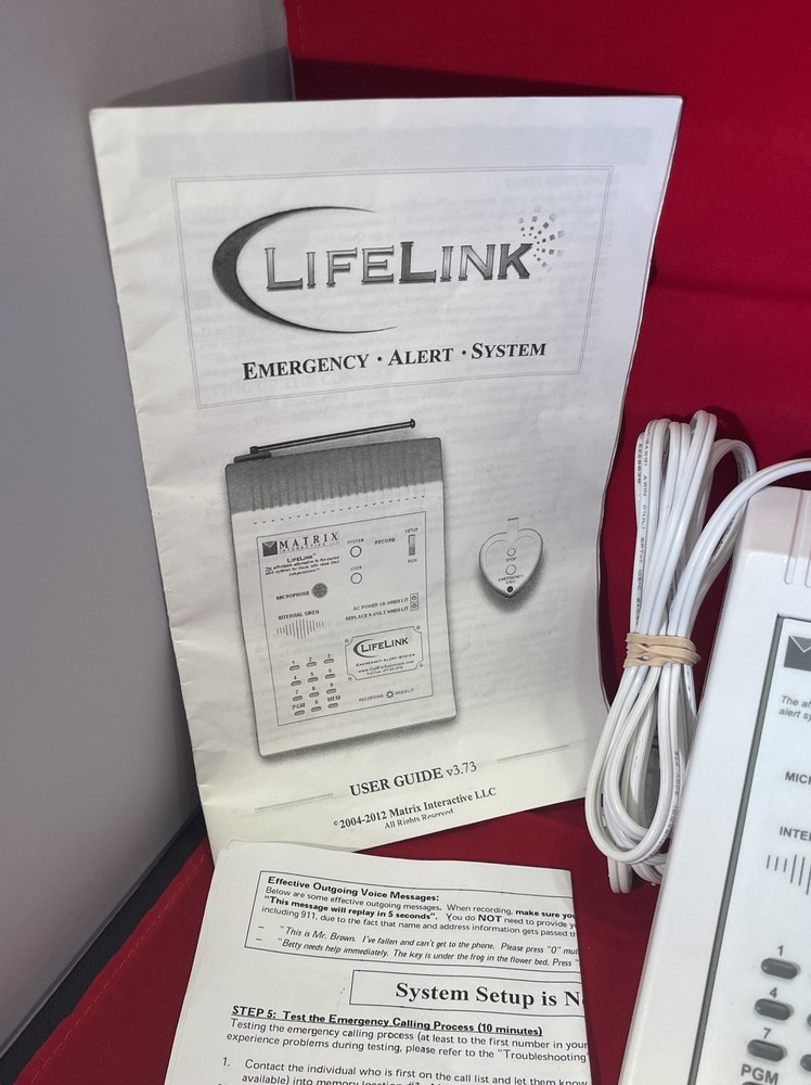 Matrix LifeLink Interactive Emergency Alert System With Pendants