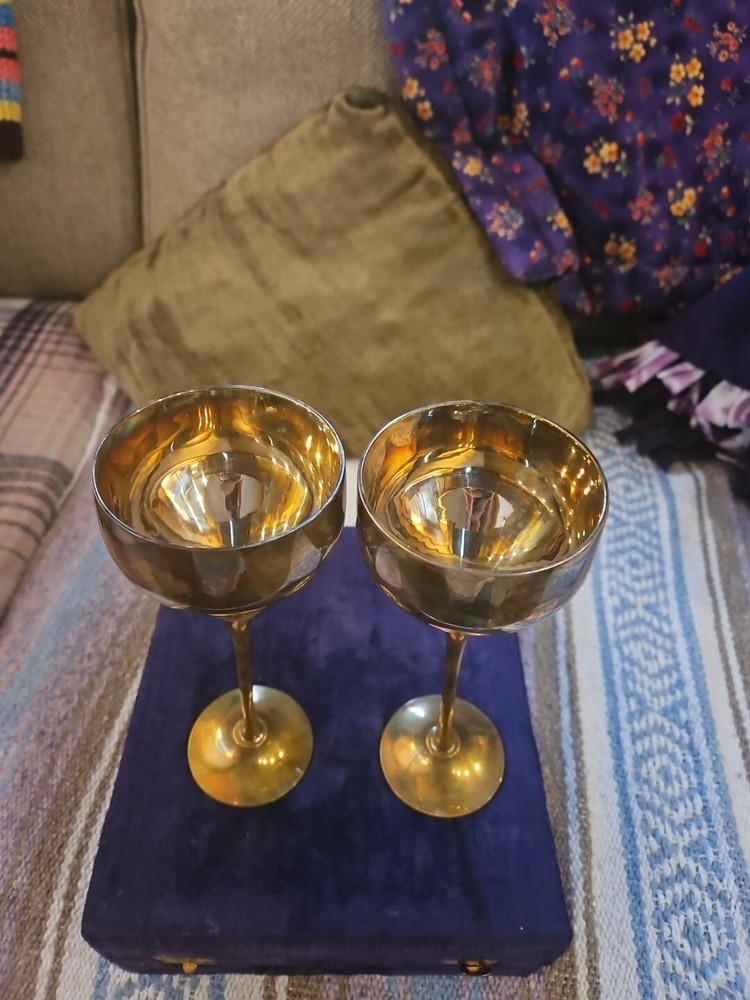 vintage wine goblet