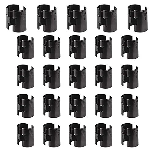 Plastic Wire Shelving Lock Clips Split Sleeves for 3/4" Post Diameter, 25 Pairs