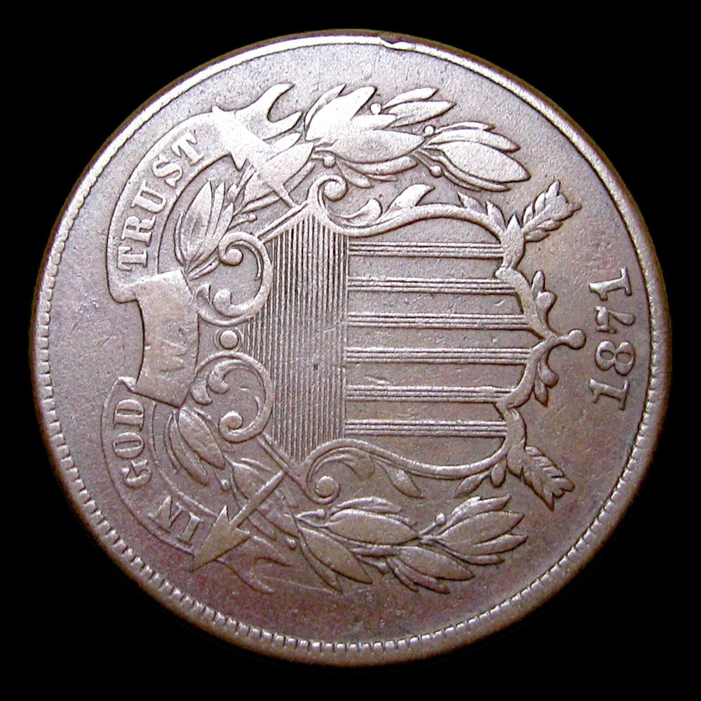 1871 Two Cent Piece 2cp ---- Nice Coin ---- #669R