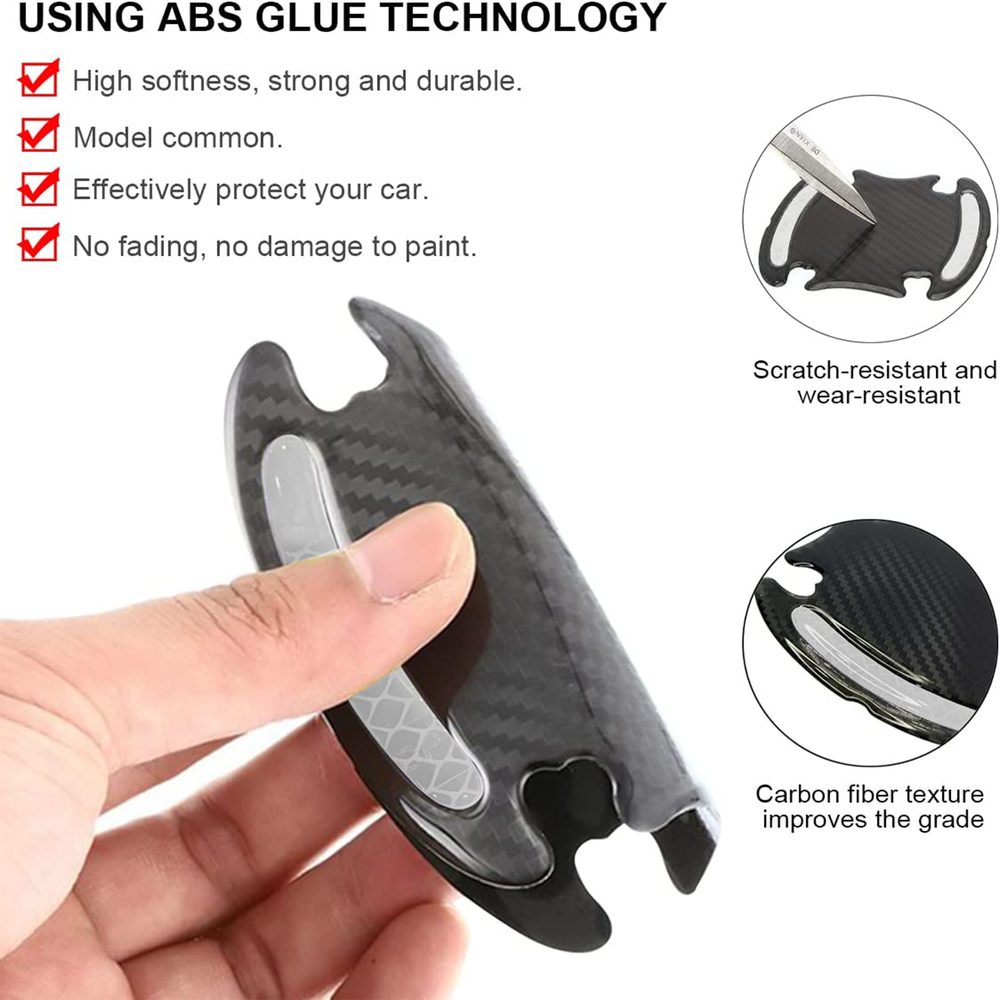 8 PCS Car Door Handle Reflective Sticker Safety Strips Anti Scratch Protector