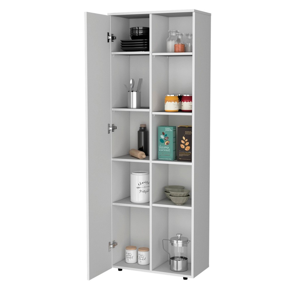 White 1-Door Multistorage Kitchen Pantry