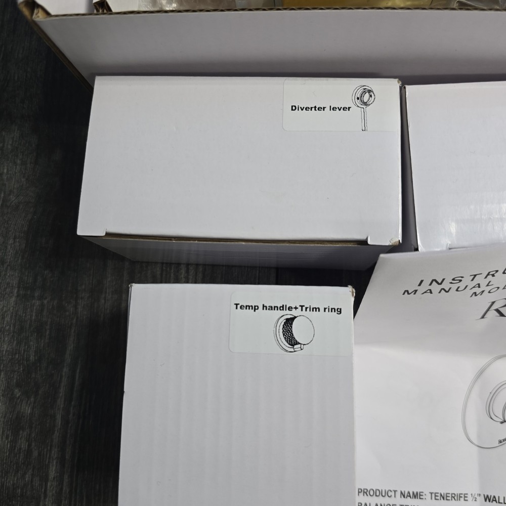 Rohl TTE23W1LMAG-W Tenerife 1/2" Therm & Pressure Balance Trim with 3 Functions