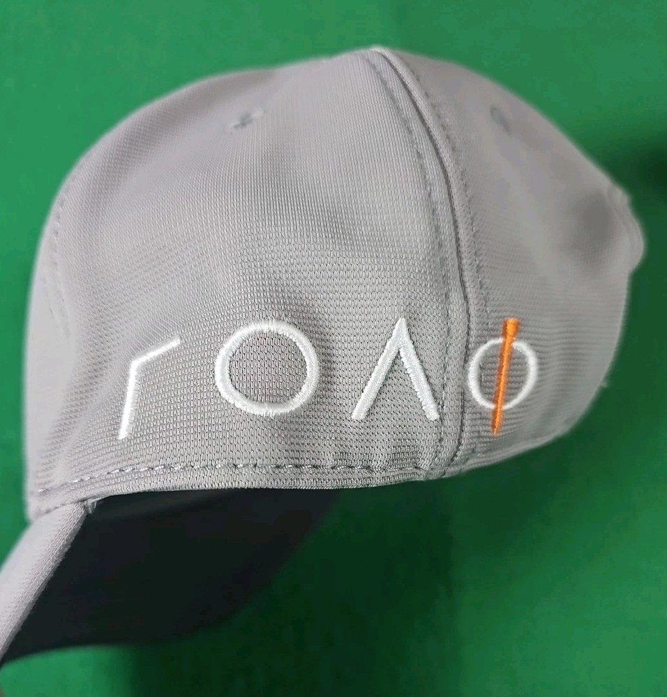 Phi Tee Golf Hat Cap / Hook and Loop Adjustable Strap Back / Grey Embroidered