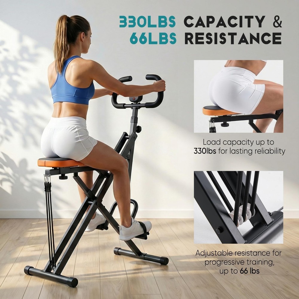 Home Deep Squat Machine,Foldable,Adjustable Resistance Glutes Trainer Exercise