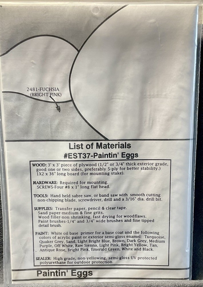 Winfield Collection Full Size Woodcraft Pattern Paintin' Eggs #EST37 - Easter