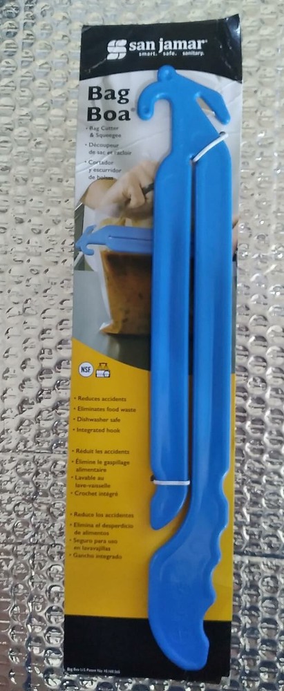 San Jamar BB100 Bag Boa Bag Cutter Polypropylene Blue