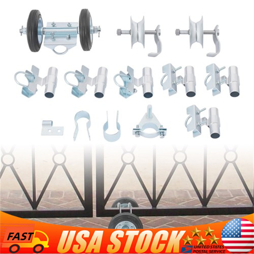 Rolling Gate Hardware Kit, Heavy Duty Sliding Gate Rollers Wheels Kit
