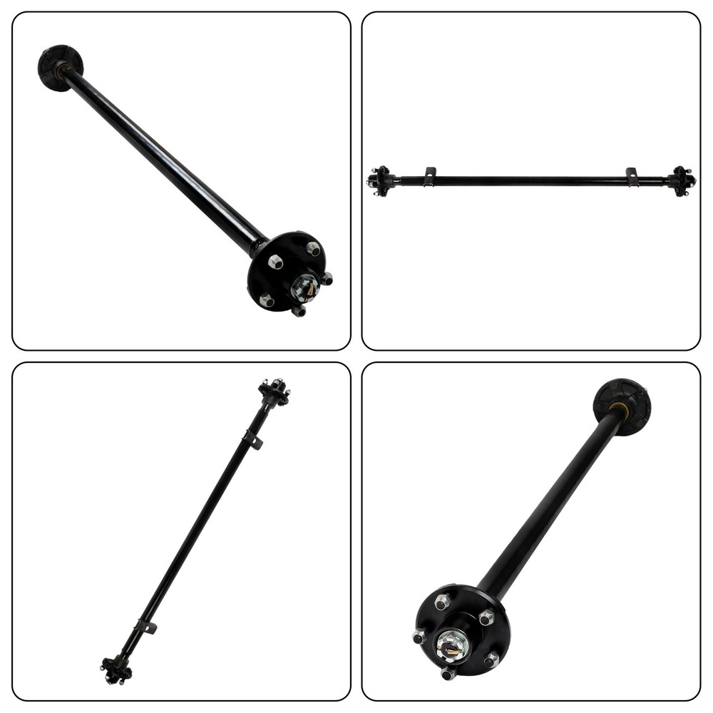 New For 2000 lb Trailer Axle 5 lug-4.5" 54" Hub Face Pitch with U-Bolt Kit