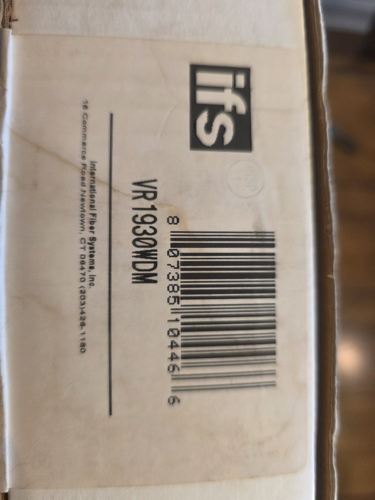 Interlogix IFS VR1930WDM FM Video Receiver/Data Transceiver SM Laser