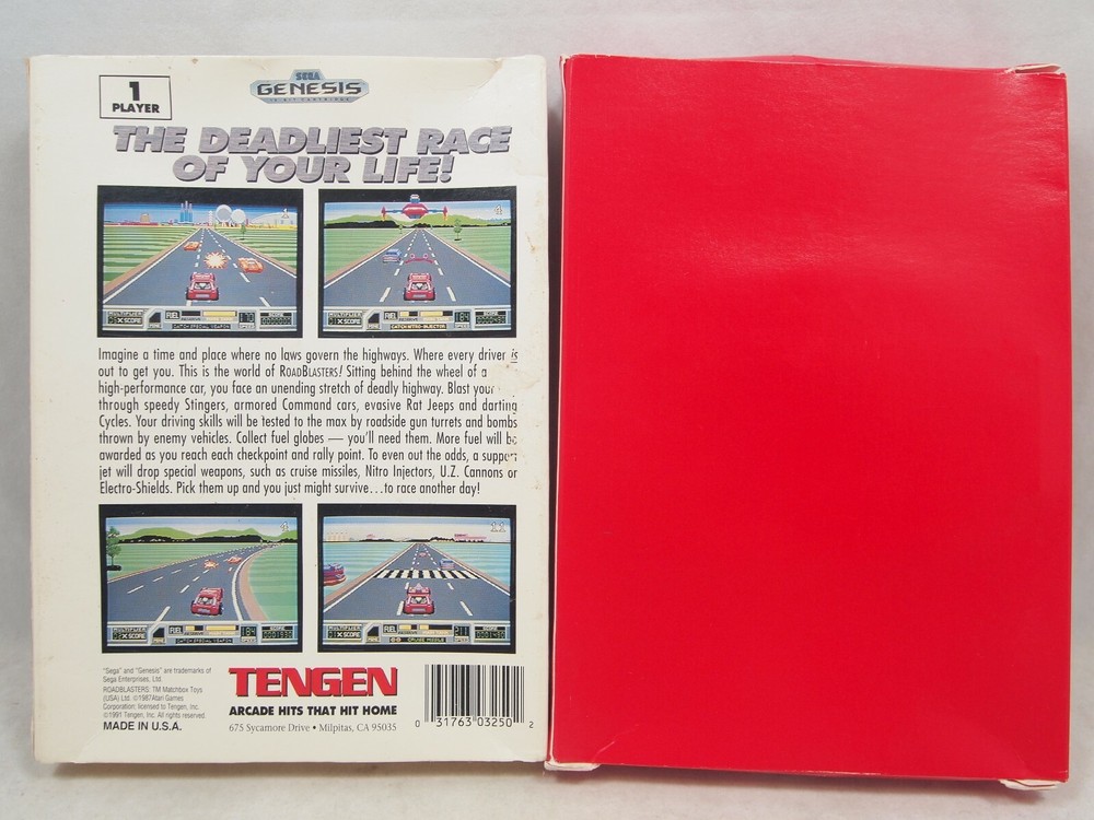 RoadBlasters Case (SEGA Genesis) Authentic CARDBOARD BOX ONLY!