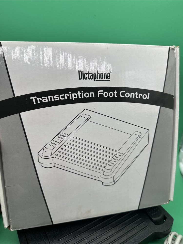Dictaphone 2740 Voice Processor Cassette Tape Adapter Foot Control +Adapters