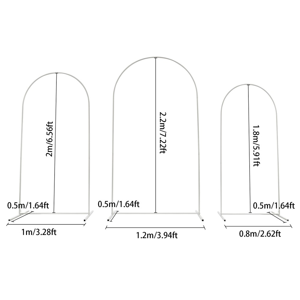 Arch Backdrop Stand, Wedding Arch Stand,candy buffets, dessert tables,3pcs