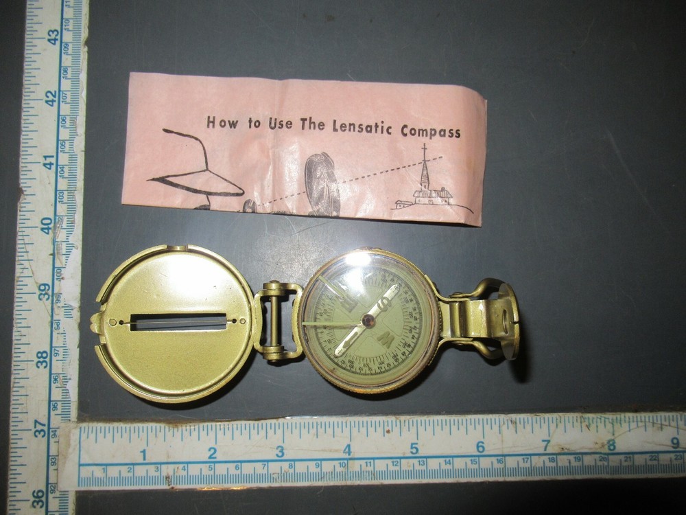 Vintage Lensatic Compass