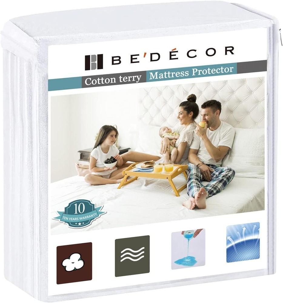 Queen Waterproof Mattress Protector,Pee and Liquid Proof Cover for Pets, Elde...