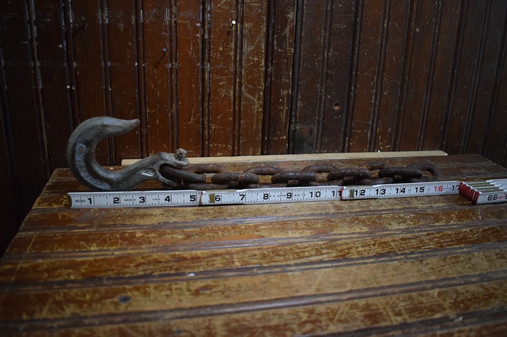 FORGED LOGGING 5" HOOK 2" CHAIN LINKS 16" OVERALL LENGTH BINDING LOAD RIGGER RIG