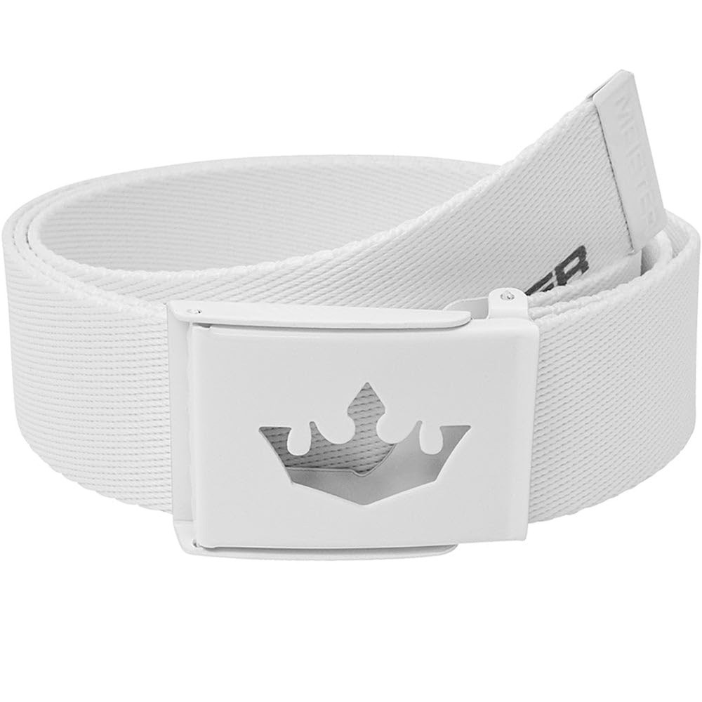 Meister Player Golf Web Belt - Adjustable & Reversible White